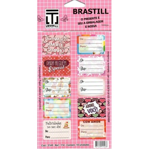 Etiquetas Decorativas Cartela C/10